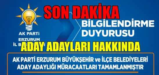 Erzurum’da  Büyükşehir’5  ilçe Belediye Başkanlıklarına 151 aday adayı var 