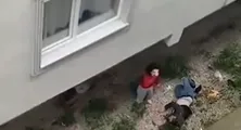 Beni aldatıyorsun diyerek kocasını 2.kattan aşağı attı 