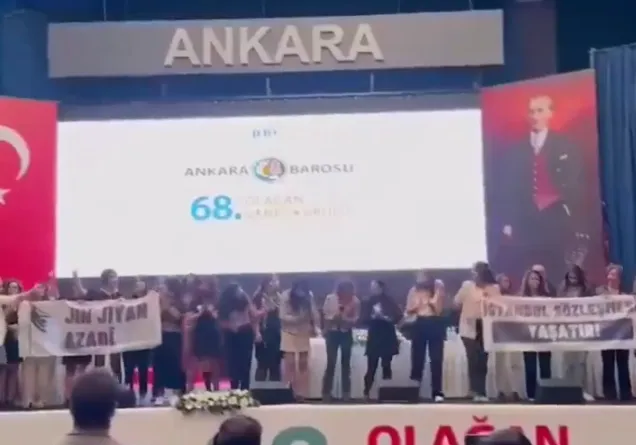 PKK sloganı ile  Avukatlar Ankara