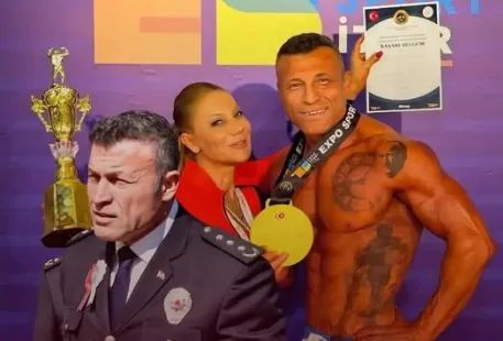 Emniyet Müdür Yardımcısı vücut geliştirme Türkiye Şampiyonu oldu.